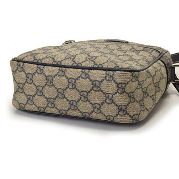 GUCCI GG Plus Shoulder Bag Beige Navy Blue - Picture 5 of 12